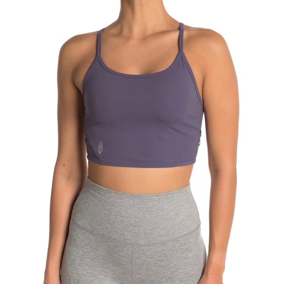 NWT Free People Revelation Crop Top Purple S/4-6 - Picture 4 of 8